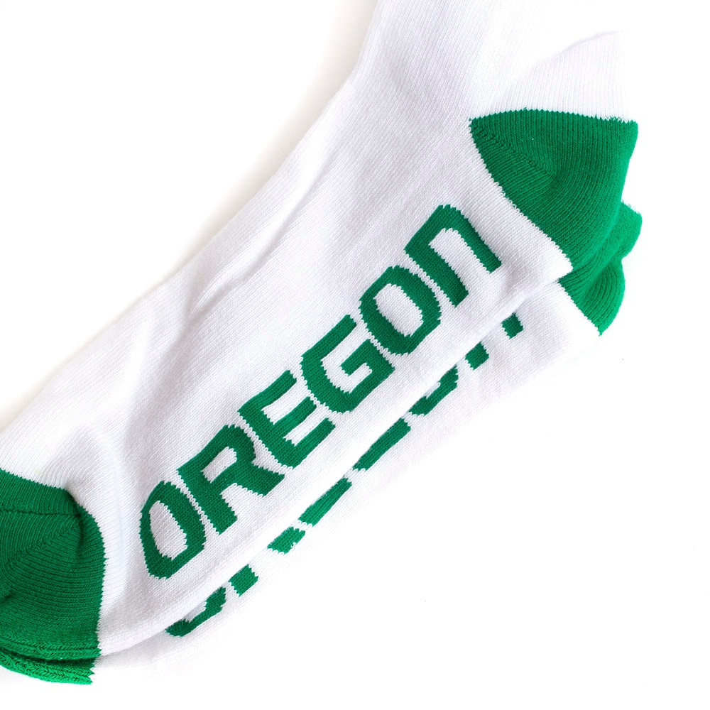 Classic Oregon O, Donegal Bay, White, Crew, Accessories, Unisex, Stripe, Tube, Sock, 511252